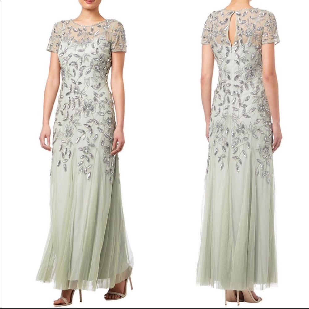 Adrianna Papell sequin evening dress